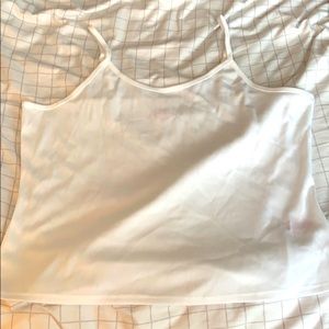 White cropped tank top